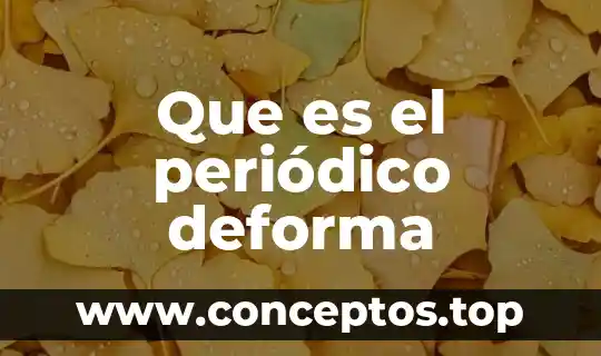 Que es el periódico deforma