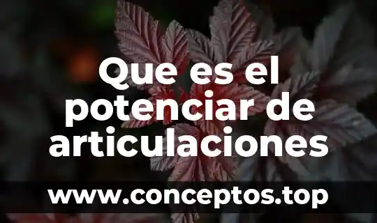 Que es el potenciar de articulaciones