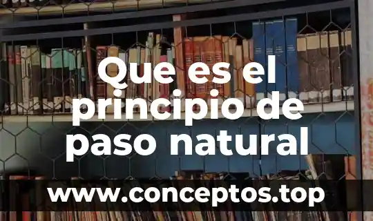 Que es el principio de paso natural