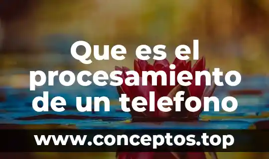 Que es el procesamiento de un telefono