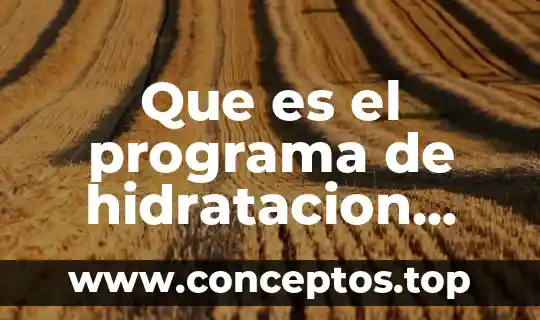 Qué es la hidratación en el agua 5 Que es el programa de hidratacion oms