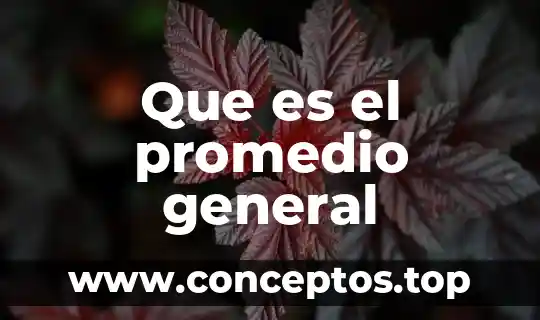 Que es el promedio general