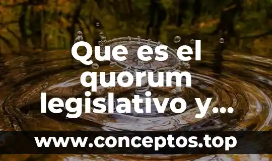 Que es el quorum legislativo y sistema de votacion
