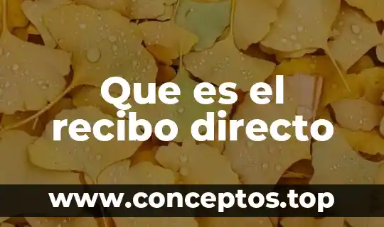 Que es nombre del servicio en recibo de la luz 6 Que es el recibo directo
