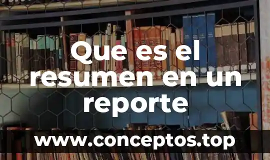 Que es el resumen en un reporte