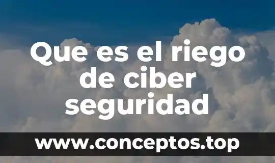 Que es el riego de ciber seguridad