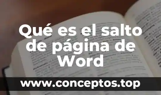 Qué es el salto de página de Word