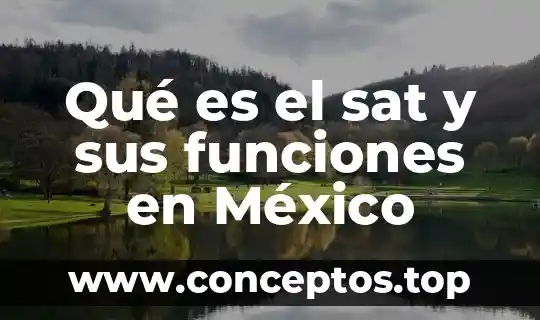Qué es el sat y sus funciones en México