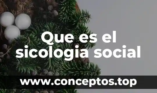 Que es el sicologia social