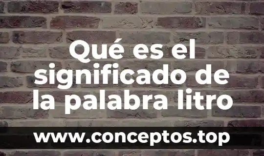 Que es la palabra mate 5 Qué es el significado de la palabra litro