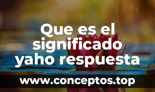 Que es el significado yaho respuesta