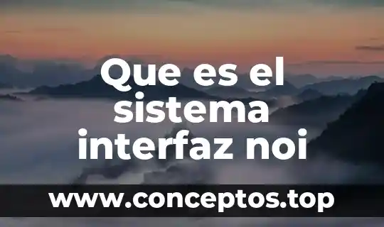Que es el sistema interfaz noi