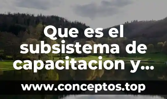 Que es capacitacion y tipos de capacitacion 5 Que es el subsistema de capacitacion y como funciona