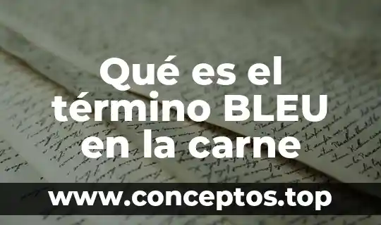 Que es carne molida en ingles 4 Qué es el término BLEU en la carne