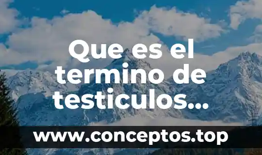 Que es el termino de testiculos azules