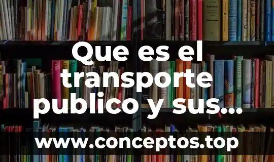 Que es el transporte publico y sus tipos
