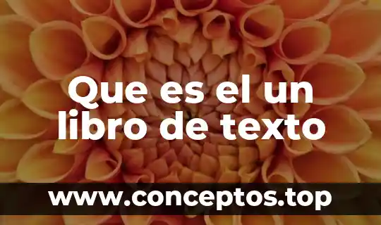 Que es el un libro de texto