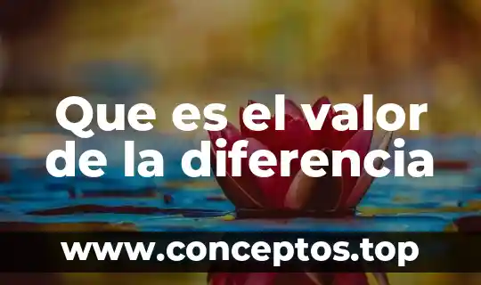 Que es el valor de la diferencia