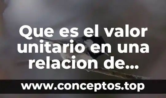 Que es el valor unitario en una relacion de proporcionalidad