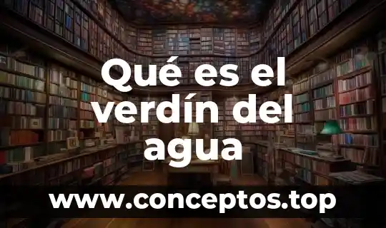 Qué es el verdín del agua