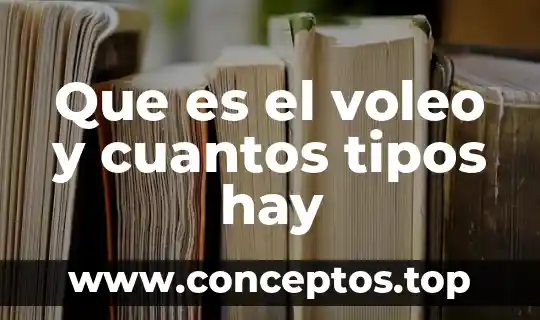 Que es el voleo y cuantos tipos hay