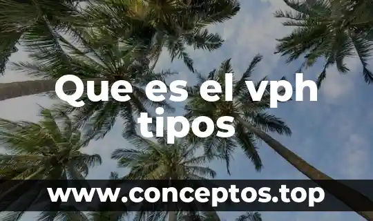 Que es el vph tipos