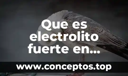 Que es electrolito fuerte en quimica