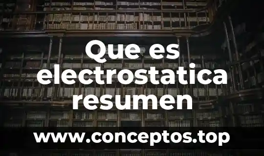 Que es electrostatica resumen