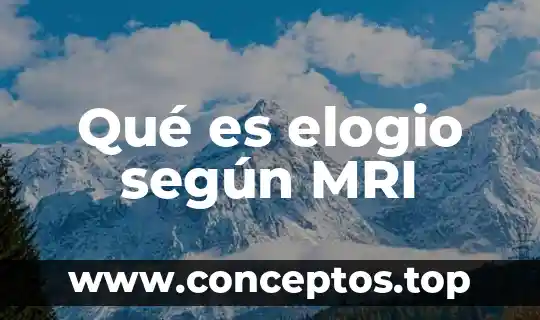 Qué es elogio según MRI