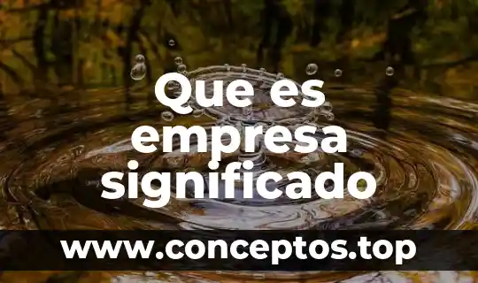 Que es el significado mayra 6 Que es empresa significado