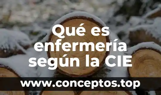 Qué es enfermería según la CIE