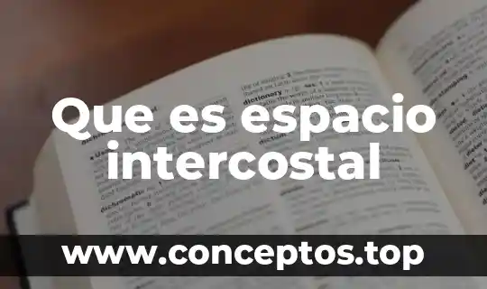 Como cerrar un espacio que es lavadero 6 Que es espacio intercostal