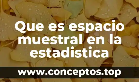 Que es espacio muestral en la estadistica