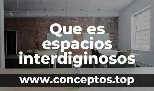 Que es espacios interdiginosos
