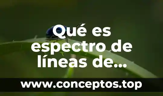 Qué es espectro de líneas de emisión química