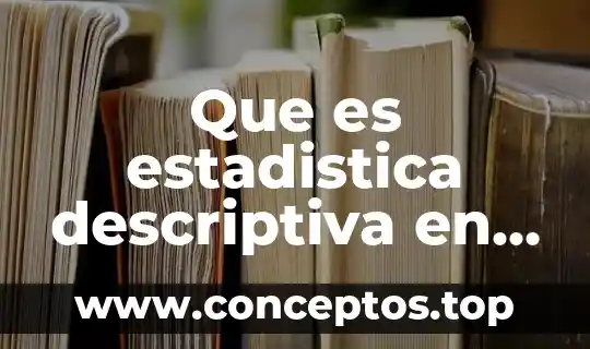 Que es estadistica descriptiva en excel