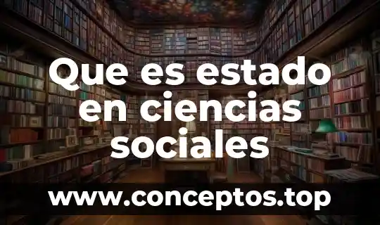 Que es estado en ciencias sociales