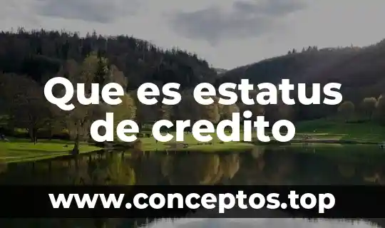 Que es estatus de credito