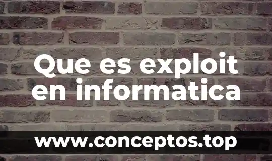 Que es exploit en informatica