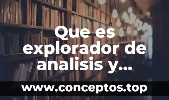 Que es explorador de analisis y donde se aplica