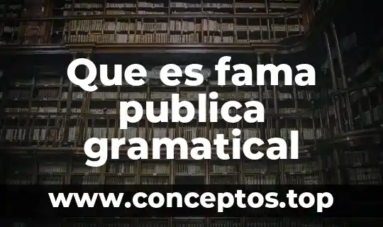 Que es la opinion publica para ti 7 Que es fama publica gramatical