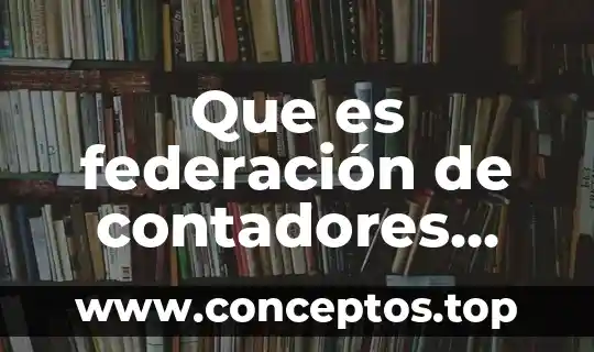 Que es federación de contadores públicos