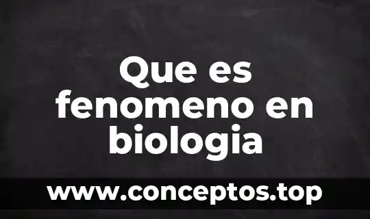 Que es n fenomeno natural 5 Que es fenomeno en biologia
