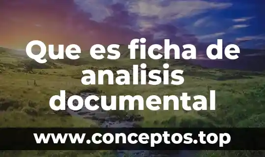 Que es ficha de analisis documental