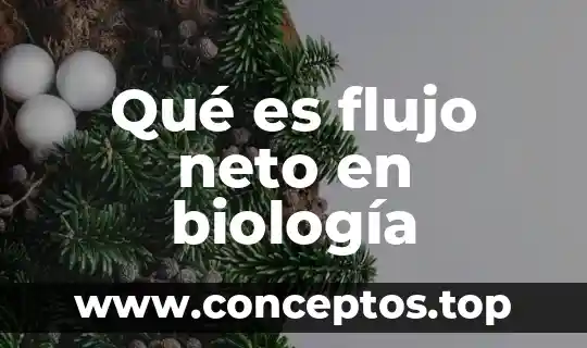 Qué es flujo neto en biología