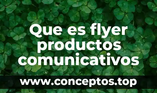 Que es flyer productos comunicativos