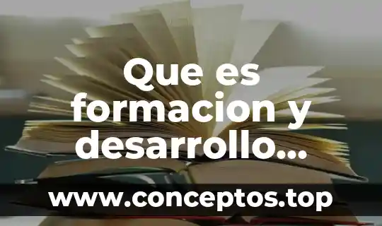 Que es formacion y desarrollo profesional