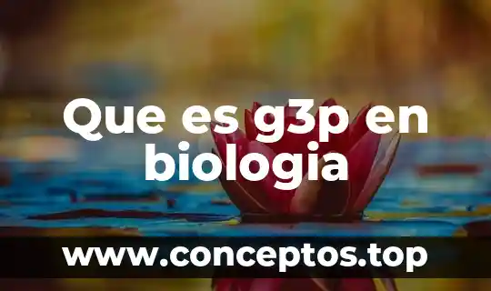 Que es g3p en biologia