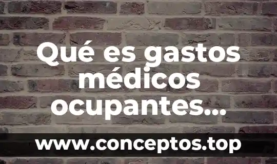 Qué es gastos médicos ocupantes significa seguro de auto