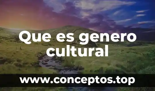Que es el genero western 8 Que es genero cultural